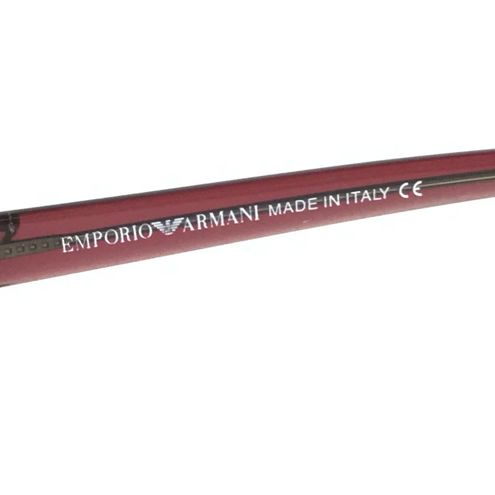 Emporio Armani Eyeglasses Frames 652 559 Gray Red Rectangular Full Rim 50-18-135